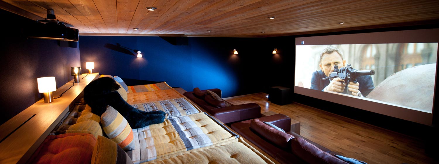 Salle cinema au Chalet Grande Ourse